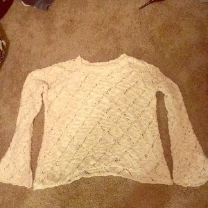 White knit sweater